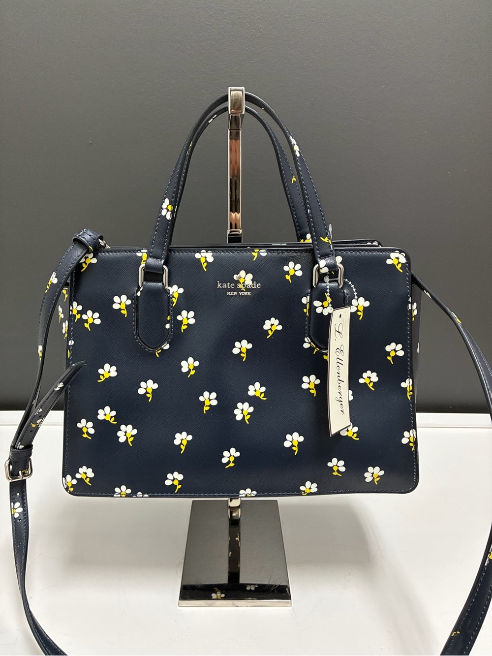 kate spade Navy Floral Satchel